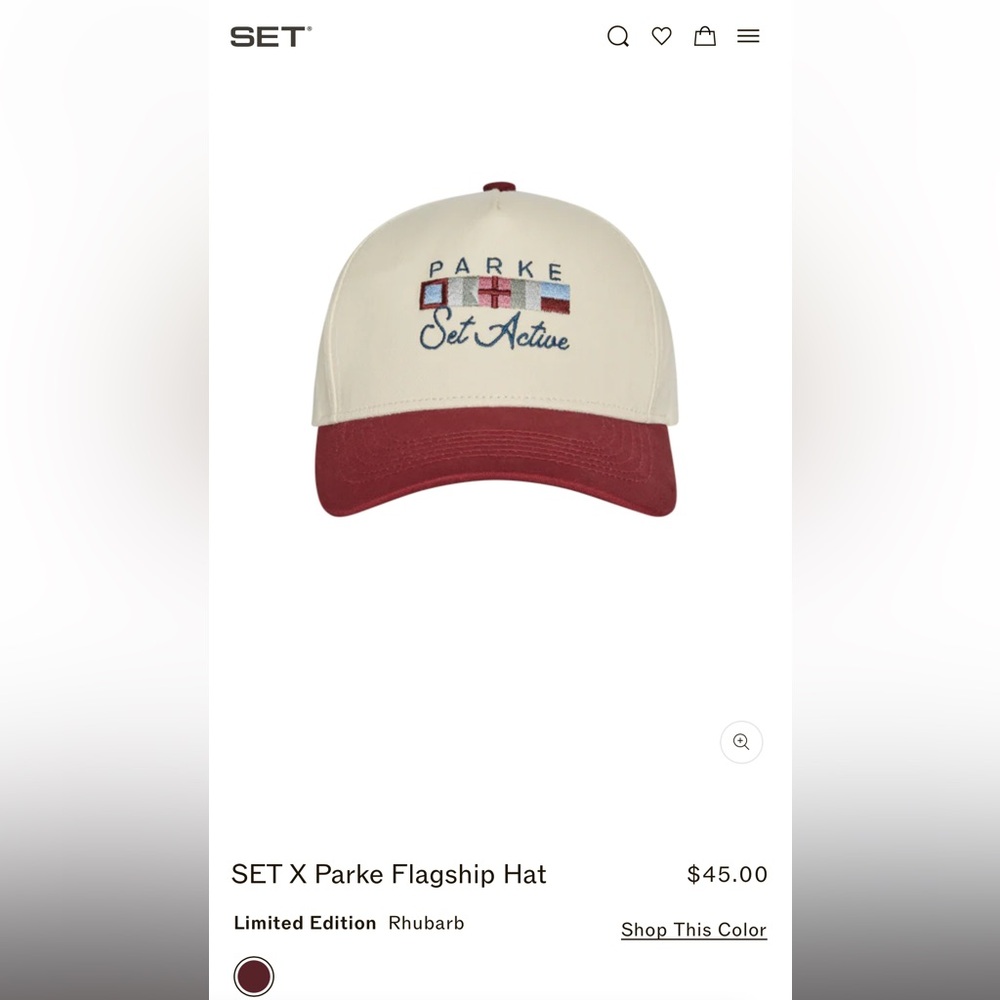 SET ACTIVE x Parke Flagship Hat - Rhubarb